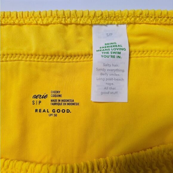 Aerie Yellow Cheeky Bikini Bottom Small - Picture 3 of 5